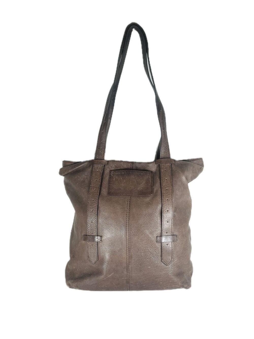 LATICO Women's Brown Soft Pebbled Leather Purse Tote Bag Handbag
